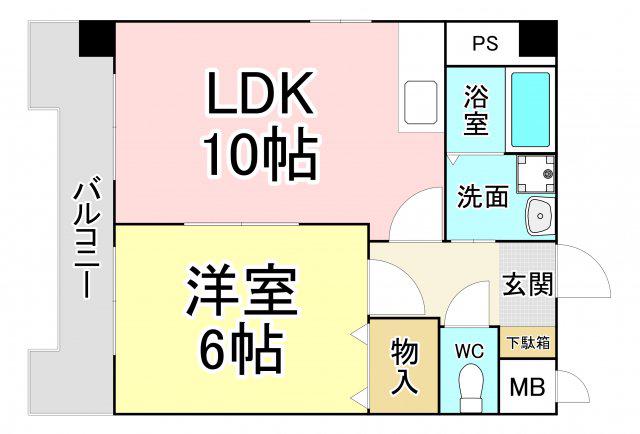 フォーレスト本城II(1LDK/7階)の間取り写真
