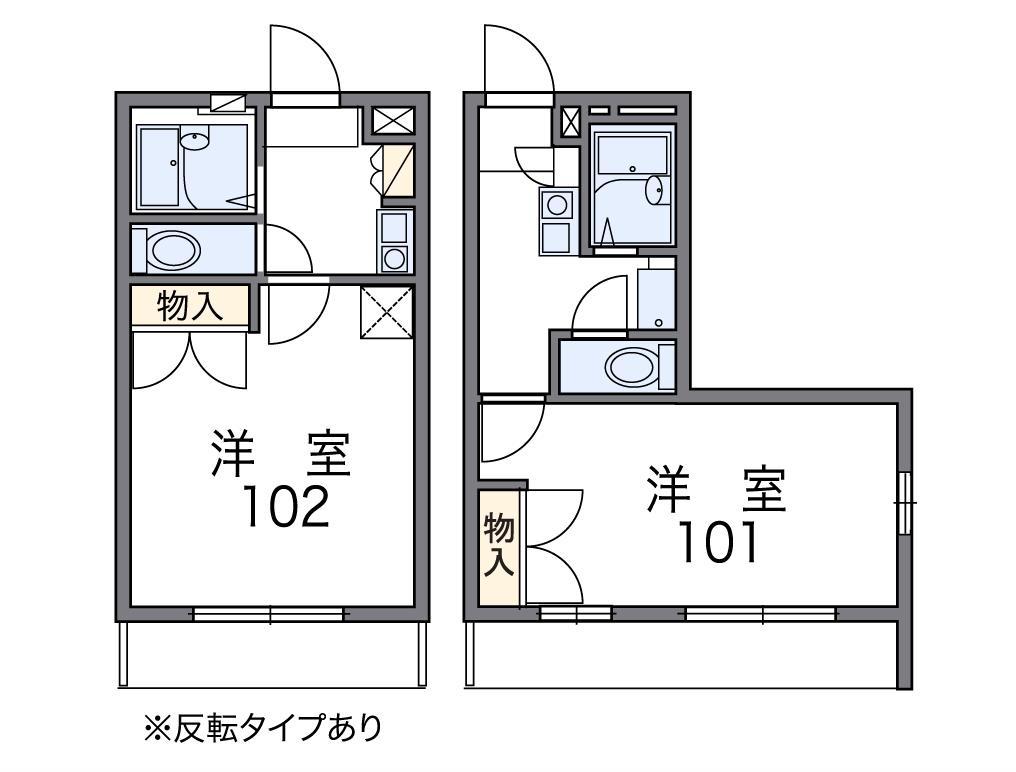 レオパレスST.LEAF 1号館(1K/1階)の間取り写真