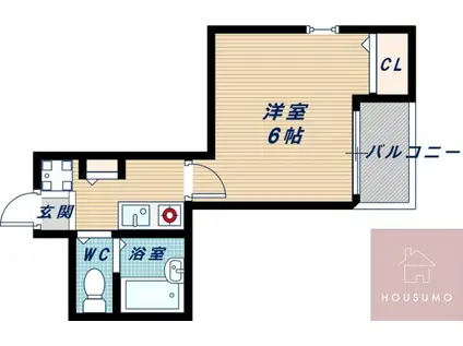 第1クリスタル新大阪(1K/4階)の間取り写真