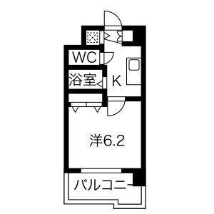 プレサンス名古屋城前ラバンカ(1K/5階)の間取り写真
