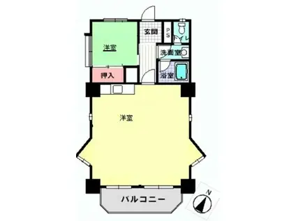 東豊エステート(3LDK/4階)の間取り写真