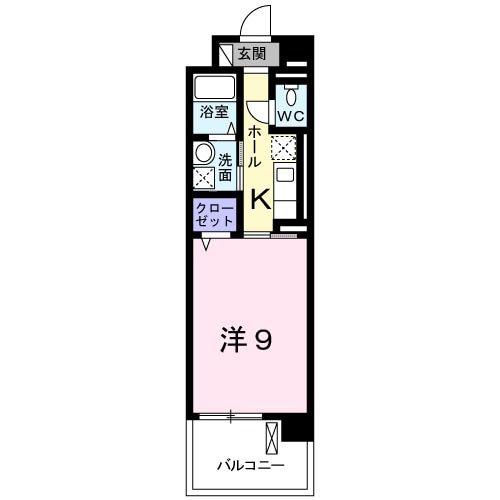 ROOT・ONE(1K/3階)の間取り写真