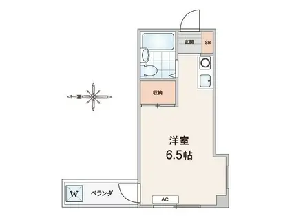 中田ビル(ワンルーム/3階)の間取り写真