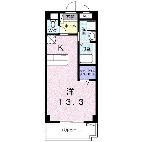 かりゆしうるま(ワンルーム/4階)の間取り写真