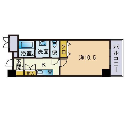 メープル博多倶楽部(1K/5階)の間取り写真
