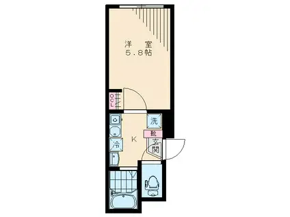 プルメリア桜台(1K/1階)の間取り写真