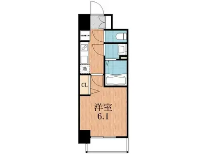 プレデコート天王寺イースト(1K/10階)の間取り写真