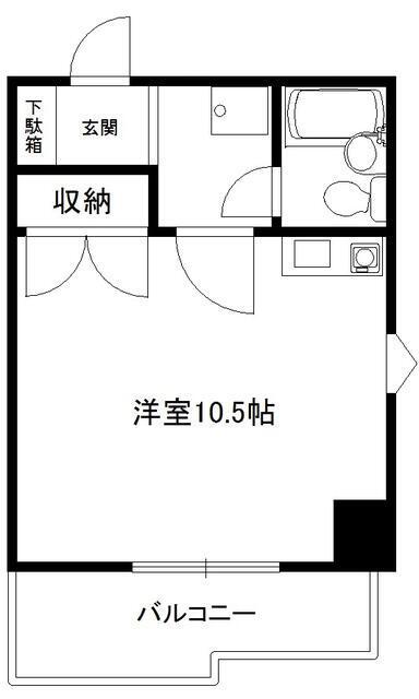 ヌーベルフルーブ(1K/4階)の間取り写真