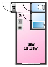パンシオン新丸子(ワンルーム/1階)の間取り写真