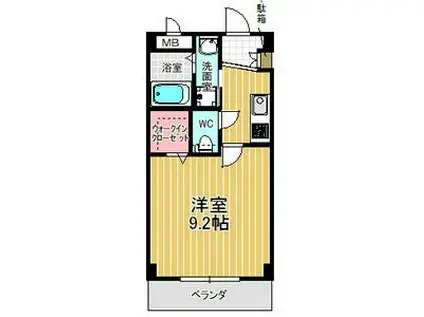 MAISON LIBERT(1K/2階)の間取り写真