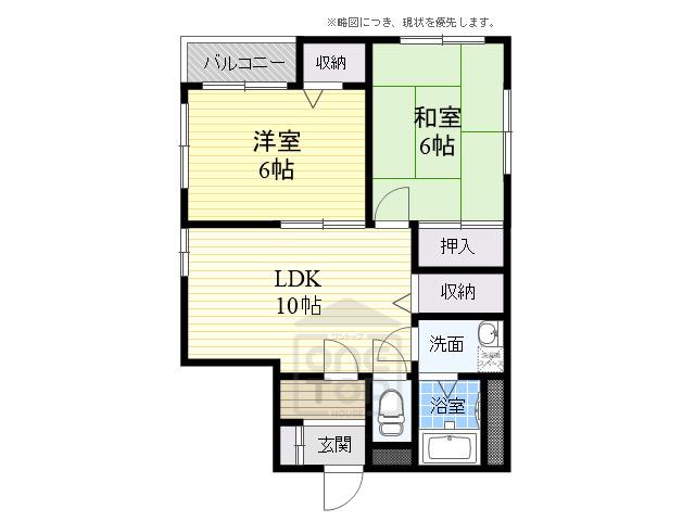 グレースホーム高山(2LDK/2階)の間取り写真
