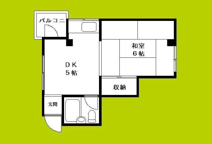 メゾン太田(1DK/3階)の間取り写真