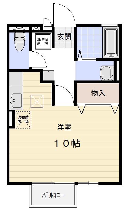 アーバンライフ(ワンルーム/1階)の間取り写真
