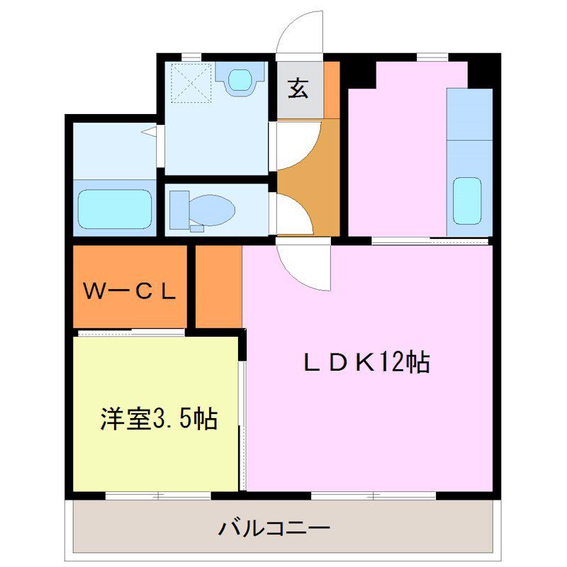 ロイヤルパレス(1LDK/5階)の間取り写真