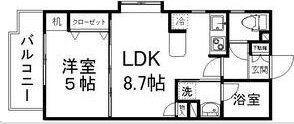 アーバンプラザ立町(1LDK/3階)の間取り写真