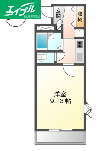 エステート山下(1K/2階)の間取り写真