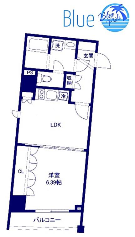 レノス新子安(1LDK/7階)の間取り写真