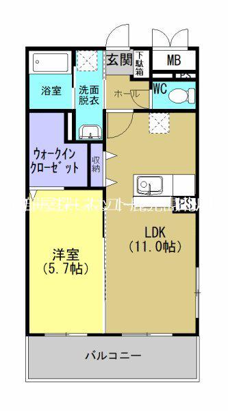 MAISON DE TETO(1LDK/4階)の間取り写真