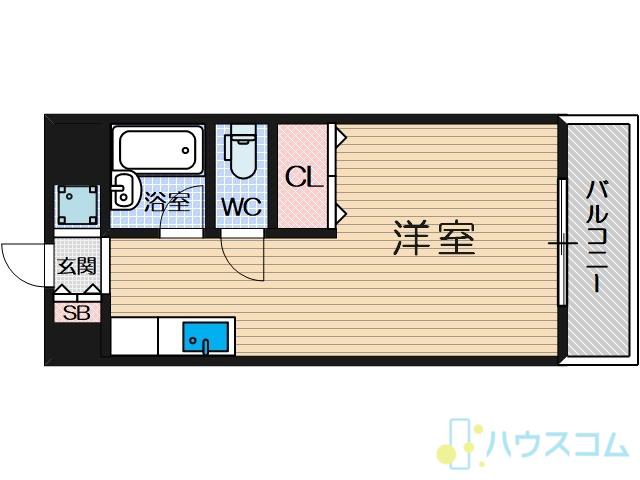 ラヴェールミナミ(ワンルーム/3階)の間取り写真