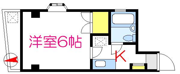 フォレストハウス西葛西(1K/3階)の間取り写真