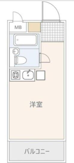 セントヒルズ笹塚(ワンルーム/1階)の間取り写真