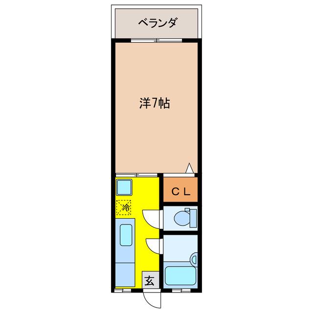 コーポINOUE3(1K/2階)の間取り写真