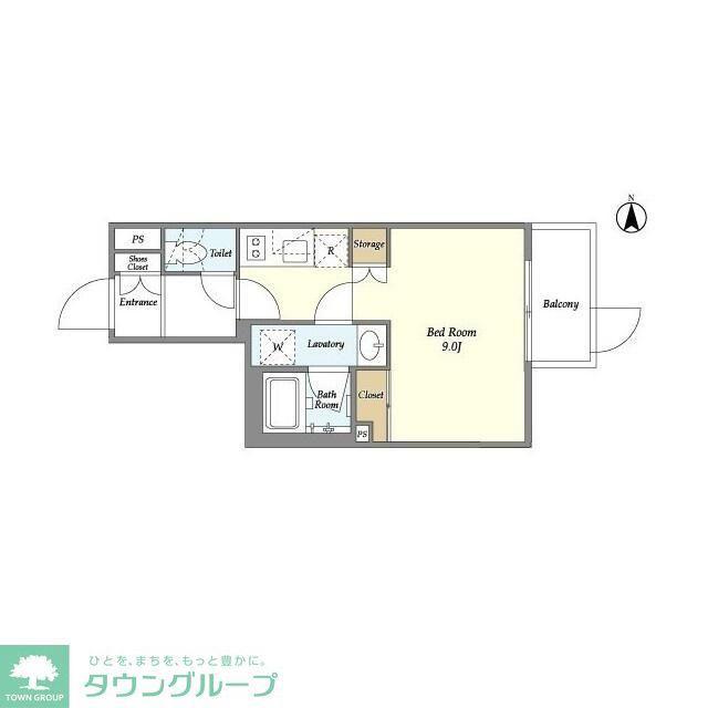 リージア下北沢(ワンルーム/1階)の間取り写真