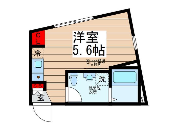 MERIDIAN KOIWA(ワンルーム/1階)の間取り写真
