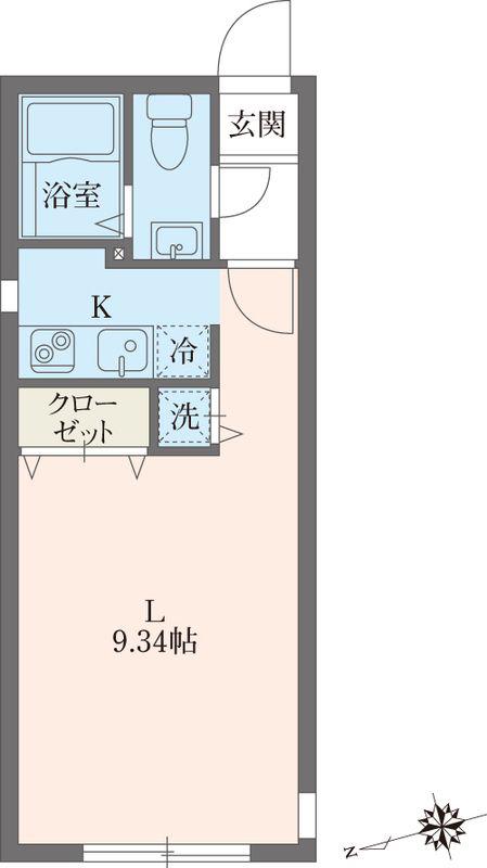 MODULOR要町I(1K/4階)の間取り写真
