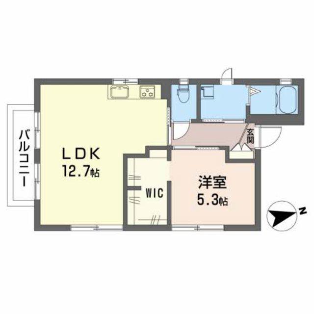 ニューライフ1711(1LDK/2階)の間取り写真