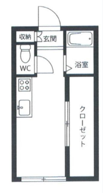 共学国際交流会館 長崎寮 202(ワンルーム/2階)の間取り写真