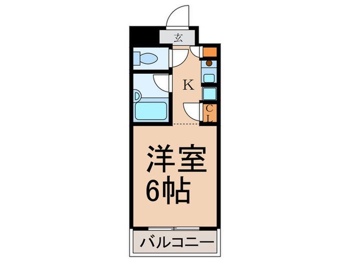 シャルムタナカ(1K/3階)の間取り写真