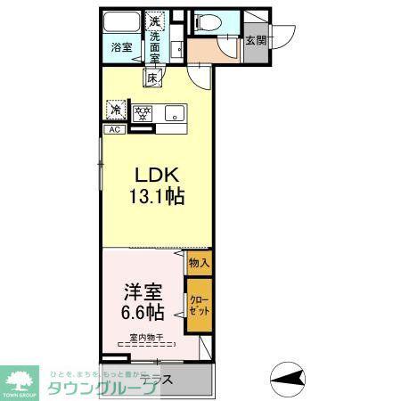 マーリエ (1LDK/2階)の間取り写真