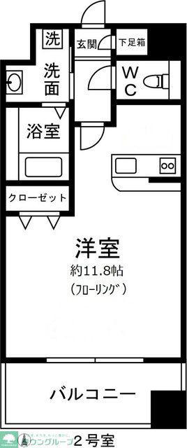 アンナマリー大喜(ワンルーム/8階)の間取り写真