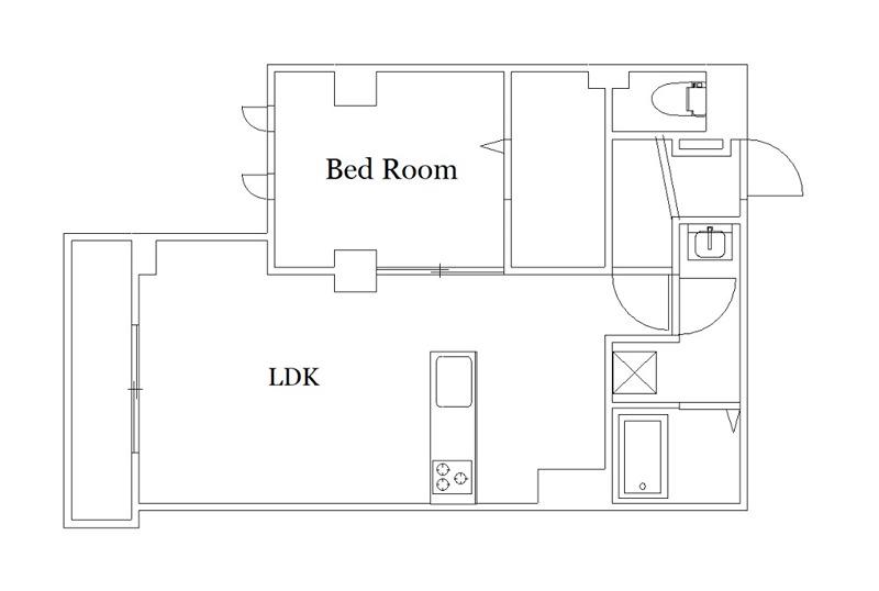 ラシーネ武蔵小山(1LDK/1階)の間取り写真