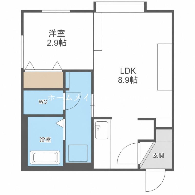 ムーンボー (1LDK/2階)の間取り写真