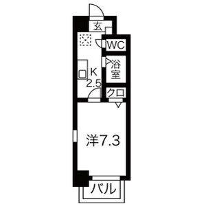 サウスパークイズミ(1K/5階)の間取り写真