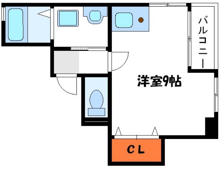 深澤ビル(ワンルーム/2階)の間取り写真