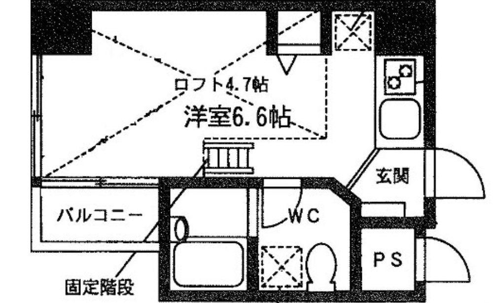 アベゼ住吉(ワンルーム/5階)の間取り写真