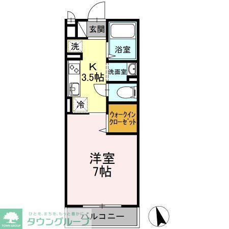 グレイス昭和(1K/2階)の間取り写真