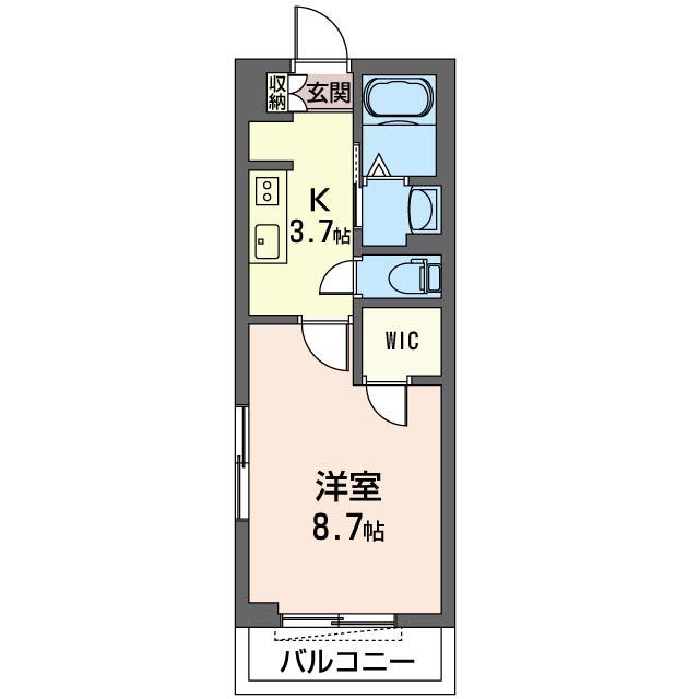 CEDER WOOD(1K/2階)の間取り写真