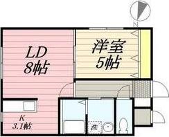 プルーオムN10(1LDK/3階)の間取り写真
