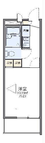 レオパレスハーモニーハイツ厚木(1K/2階)の間取り写真