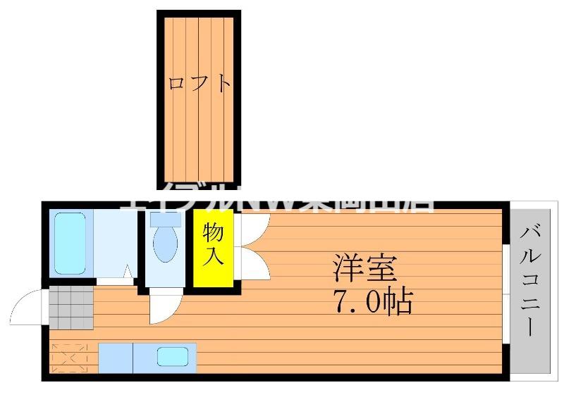 エステートピア平井N棟(1K/2階)の間取り写真