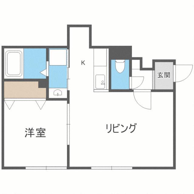 パストラーレSUHARA(1LDK/1階)の間取り写真