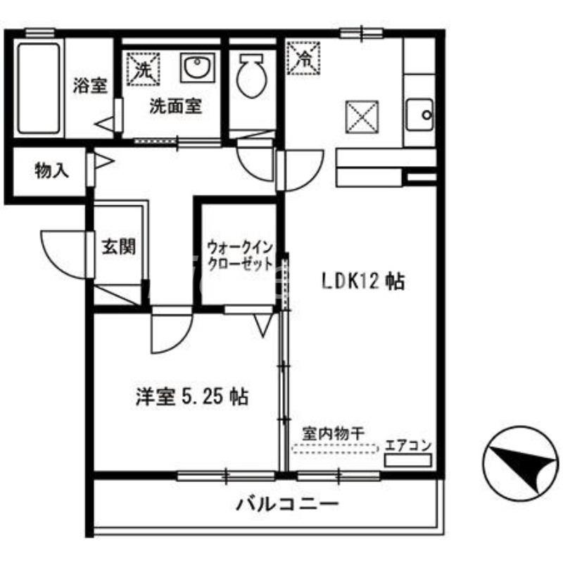 エル プエンテⅡ(1LDK/1階)の間取り写真
