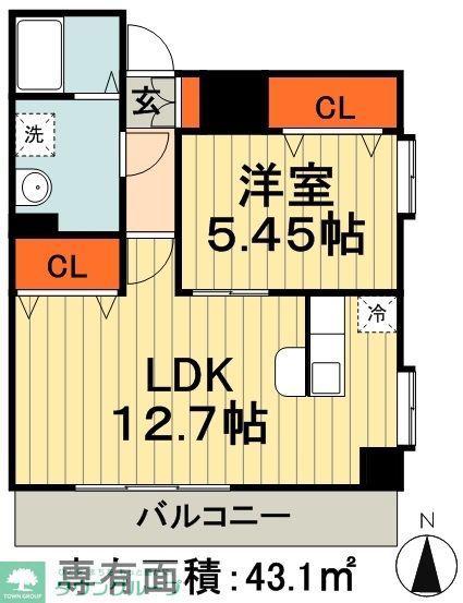 チハヤアネックス(1LDK/3階)の間取り写真
