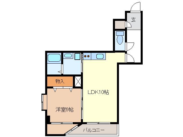 セントリアファースト(1LDK/4階)の間取り写真