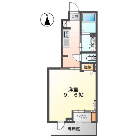 2020(1K/1階)の間取り写真