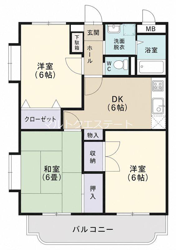 アグリR&O(3DK/2階)の間取り写真